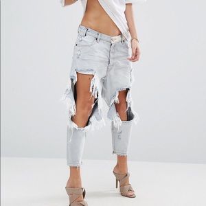 One Teaspoon Kingpins Drop Crotch Boyfriend Jeans
